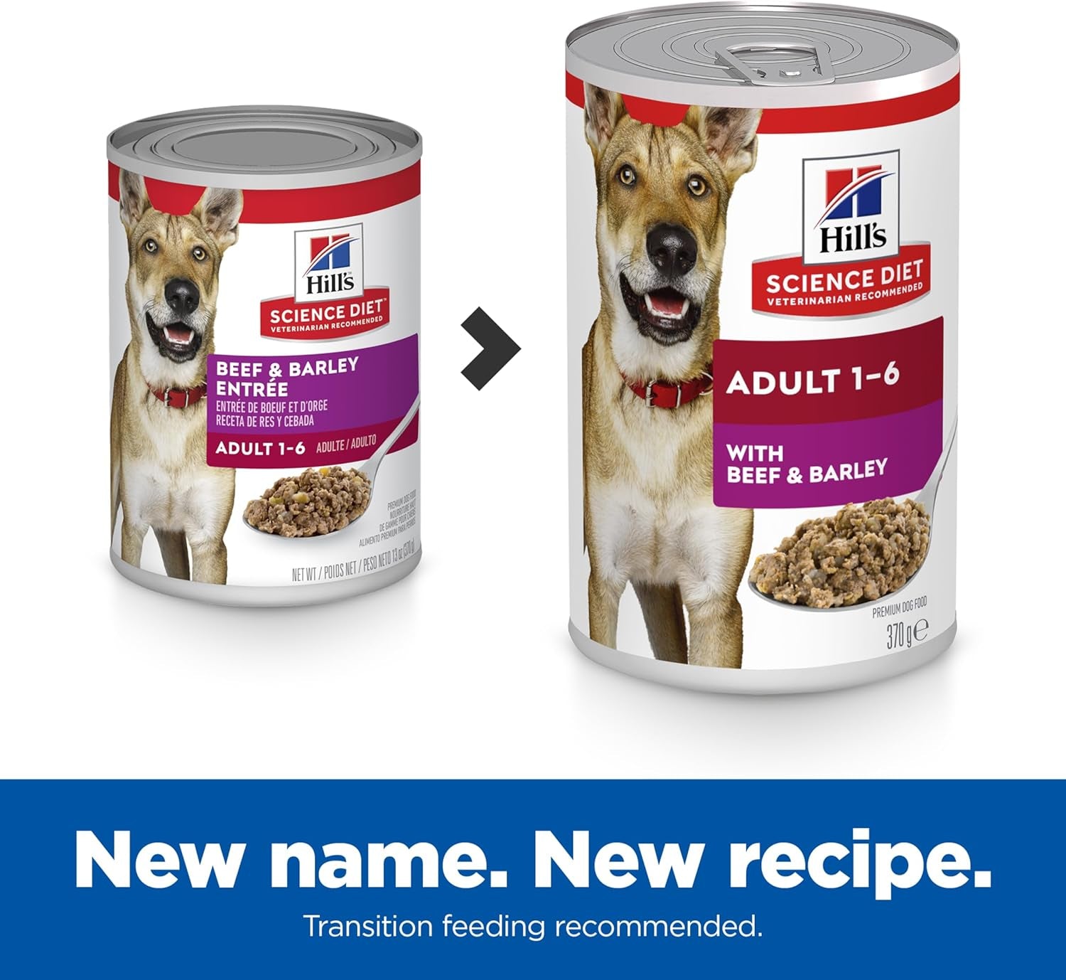 Adult with Beef & Barley Canned Wet Dog Food 12X370G
